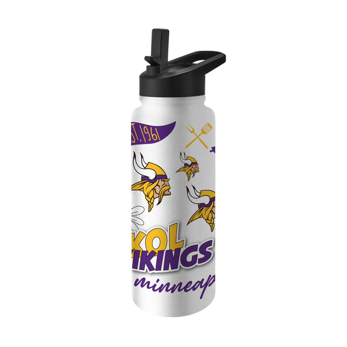 Minnesota Vikings 34oz Quencher Bottle