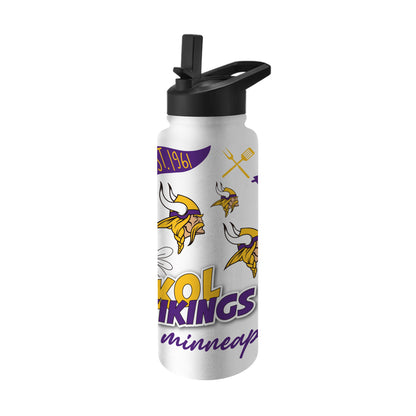 Minnesota Vikings 34oz Quencher Bottle
