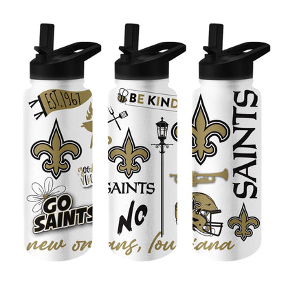 New Orleans Saints 34oz Quencher Bottle