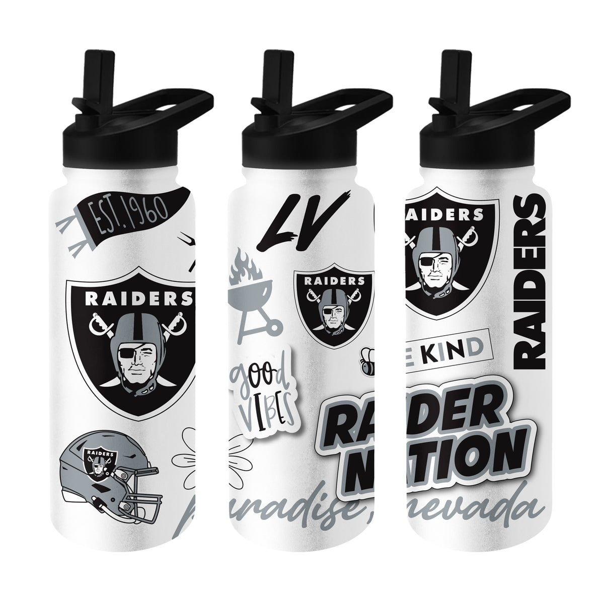 Las Vegas Raiders 34oz Quencher Bottle