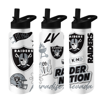 Las Vegas Raiders 34oz Quencher Bottle