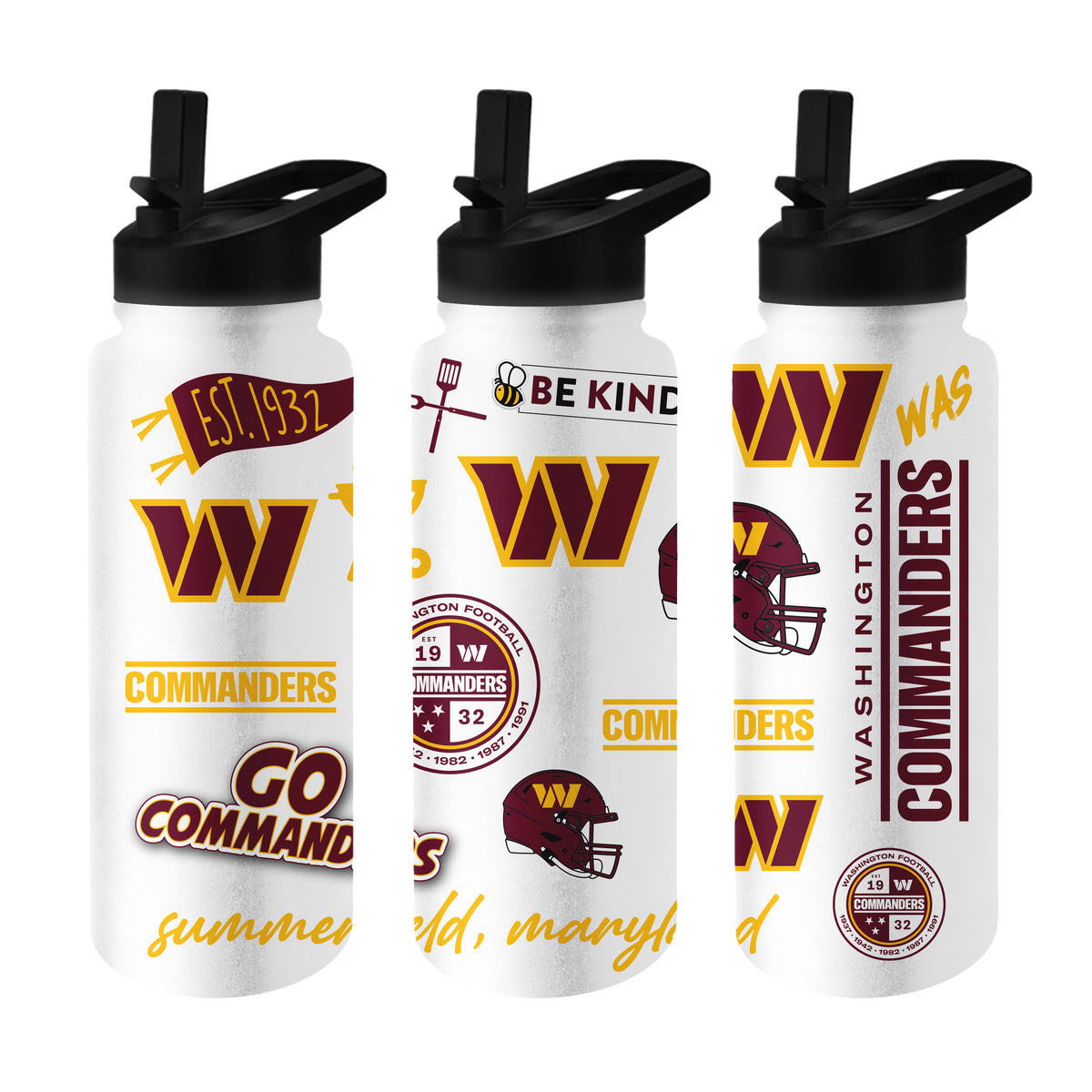 Washington Commanders 34oz Quencher Bottle
