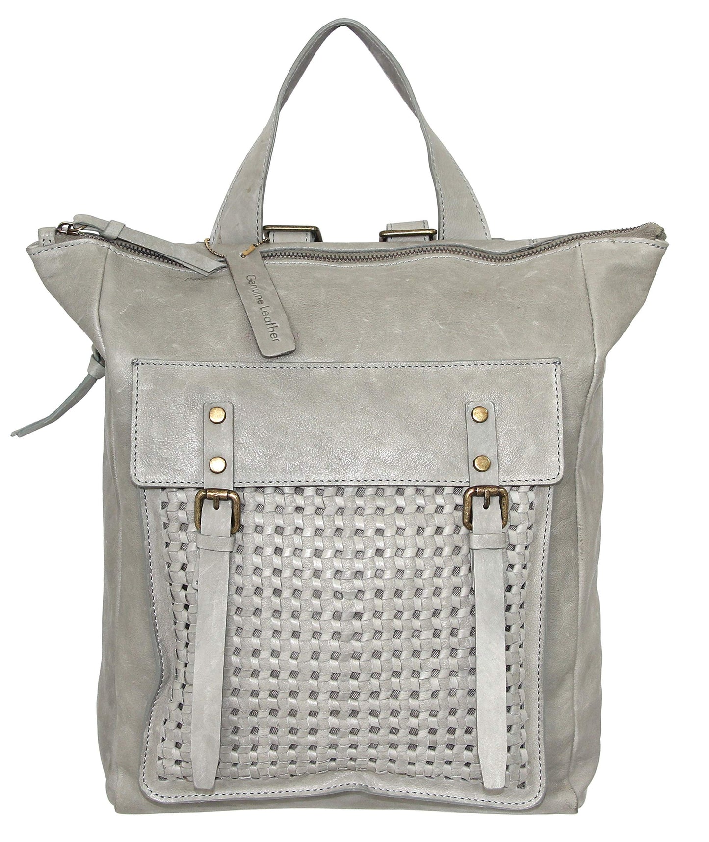 Suzanna Leather Backpack in Stone