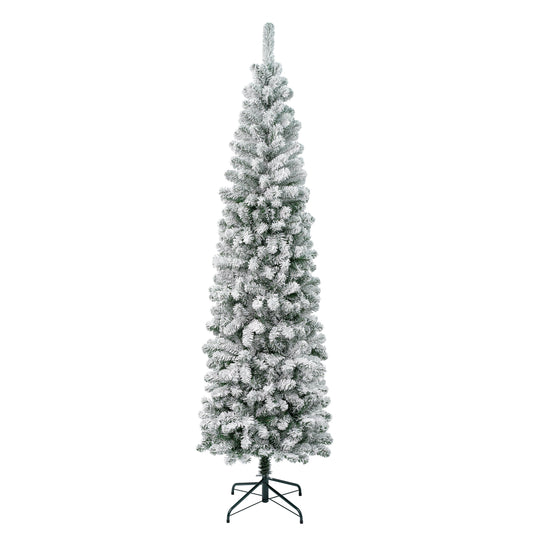 7.5 ft. Acacia Pencil Slim Flocked Tree