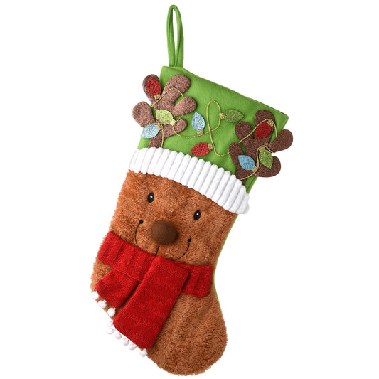 20 in. Be Merry Reindeer Stocking
