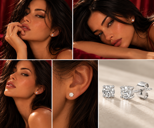 Love 1/4-Carat Diamond Stud Earrings
