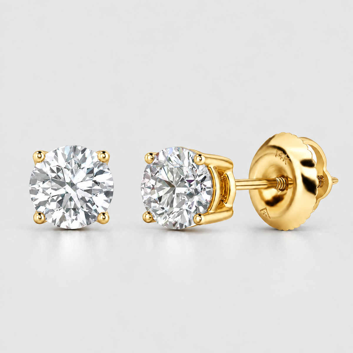 Love 1/2-Carat Diamond Stud Earrings