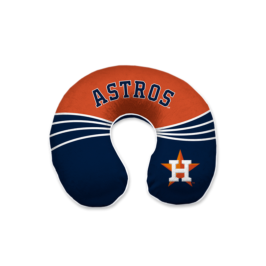 Houston Astros MLB Wave U-Neck Memory Foam Travel Pillow