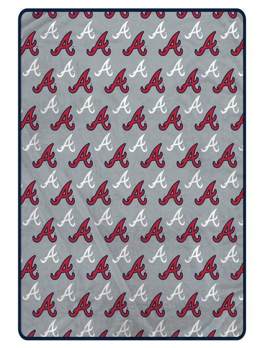 Atlanta Braves MLB Logo Roll 66" X 95" Oversized Twin XL Throw Blanket