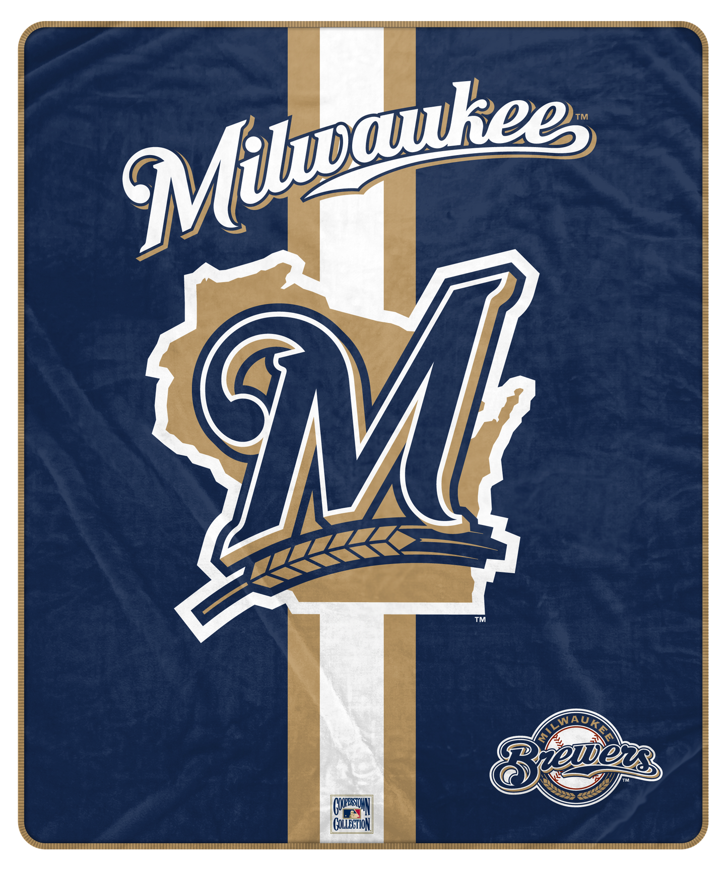Milwaukee Brewers MLB Vintage Landscape 60" X 72" Ultra Soft Blanket