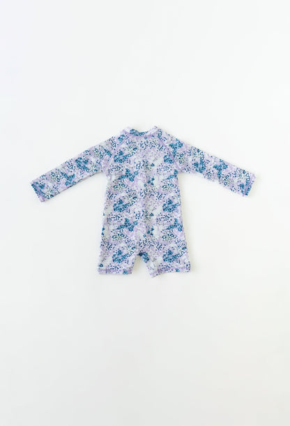 Mini Taylor - Baby Long Sleeve Sunsuit - Lavender Fields