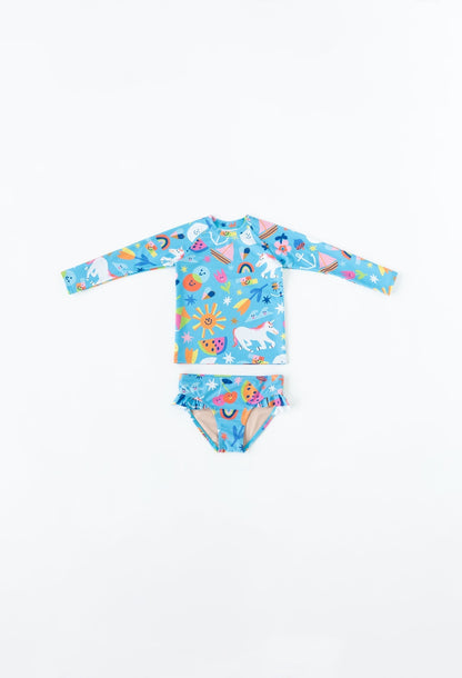 Girls' Ruffle Swim Bottoms | Rainbows & Unicorns