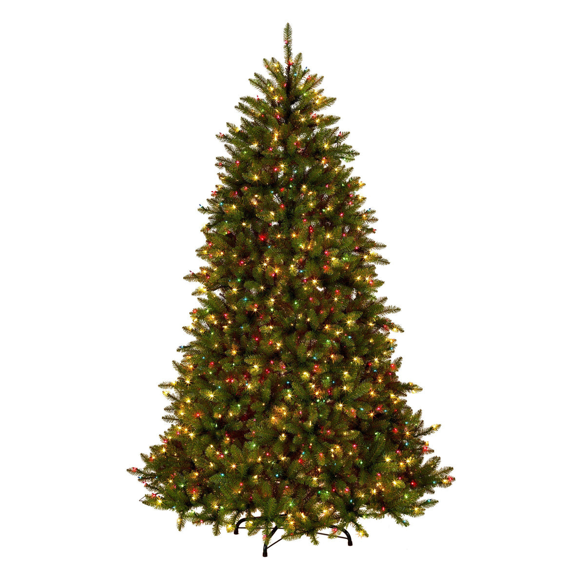7.5 ft. Pre-Lit Dunhill Fir Tree with Multicolor, Clear Spectrum Lights, Plug-In