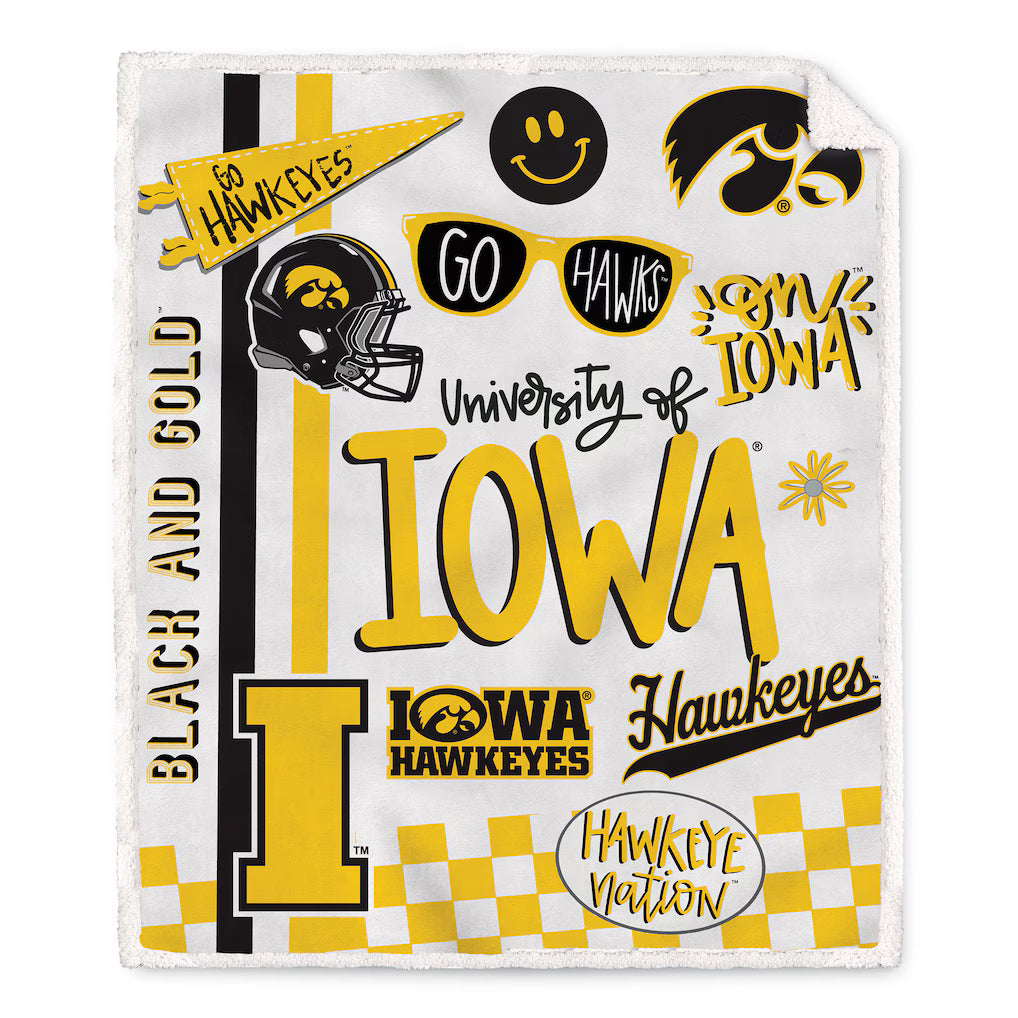 NCAA Go Crazy Sherpa Blanket