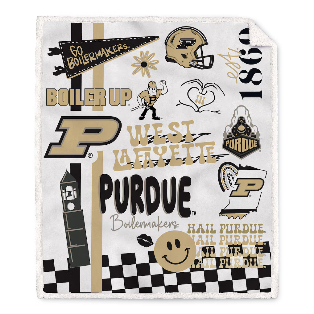 NCAA Go Crazy Sherpa Blanket