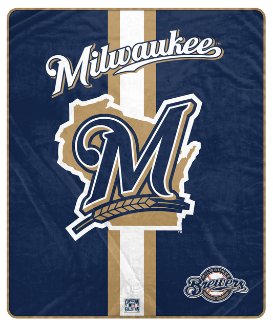 Milwaukee Brewers MLB Vintage Landscape 60" X 72" Ultra Soft Blanket