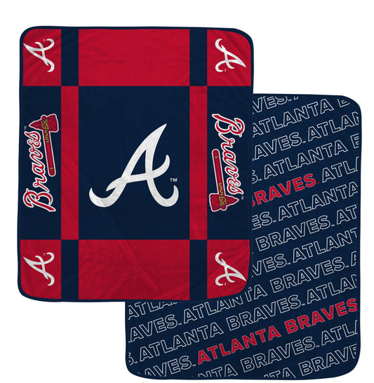 Atlanta Braves MLB Reverse Block 60" X 70" Double-Sided Plush Blanket
