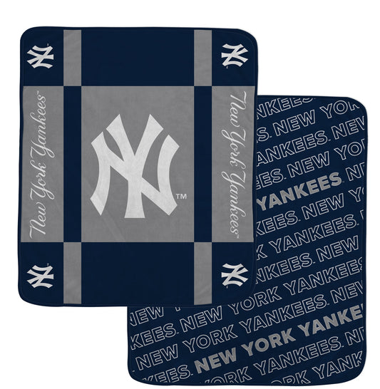 New York Yankees MLB Reverse Block 60" X 70" Double-Sided Plush Blanket