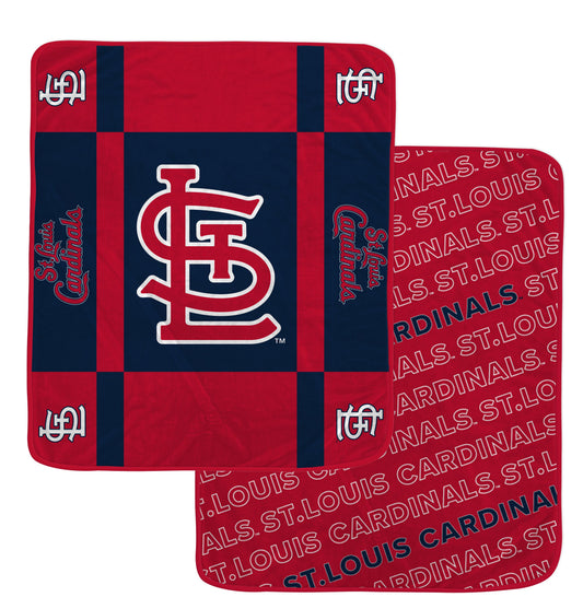 St. Louis Cardinals MLB Reverse Block 60" X 70" Double-Sided Plush Blanket