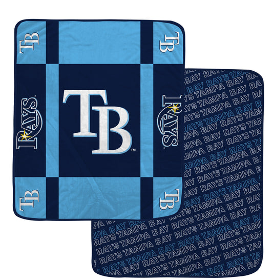 Tampa Bay Rays MLB Reverse Block 60" X 70" Double-Sided Plush Blanket