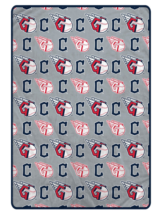Cleveland Guardians MLB Logo Roll 66" X 95" Oversized Twin XL Throw Blanket