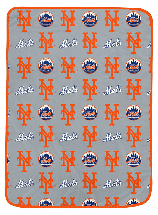 New York Mets MLB Logo Roll 66" X 95" Oversized Twin XL Throw Blanket
