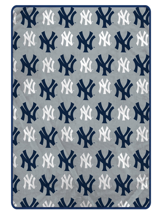 New York Yankees MLB Logo Roll 66" X 95" Oversized Twin XL Throw Blanket