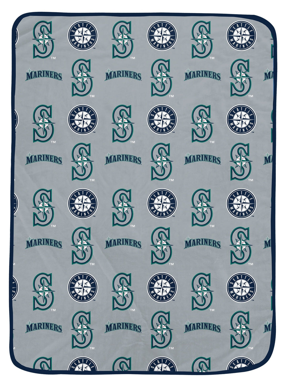 Seattle Mariners MLB Logo Roll 66" X 95" Oversized Twin XL Throw Blanket