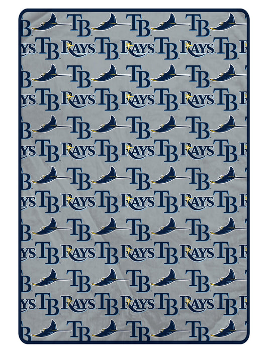 Tampa Bay Rays MLB Logo Roll 66" X 95" Oversized Twin XL Throw Blanket