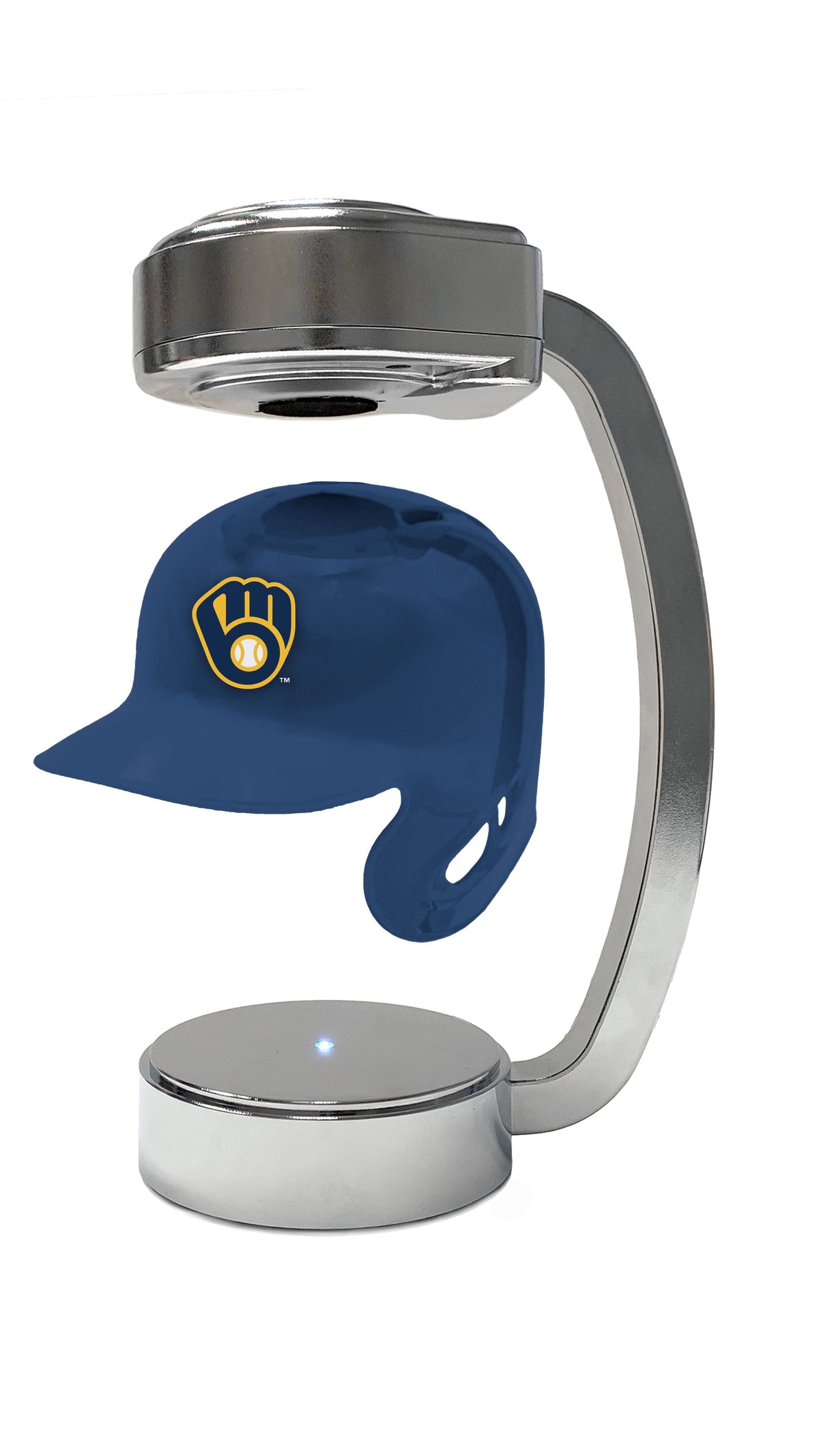 Milwaukee Brewers MLB Mini Hover Helmet W/ Chrome Base