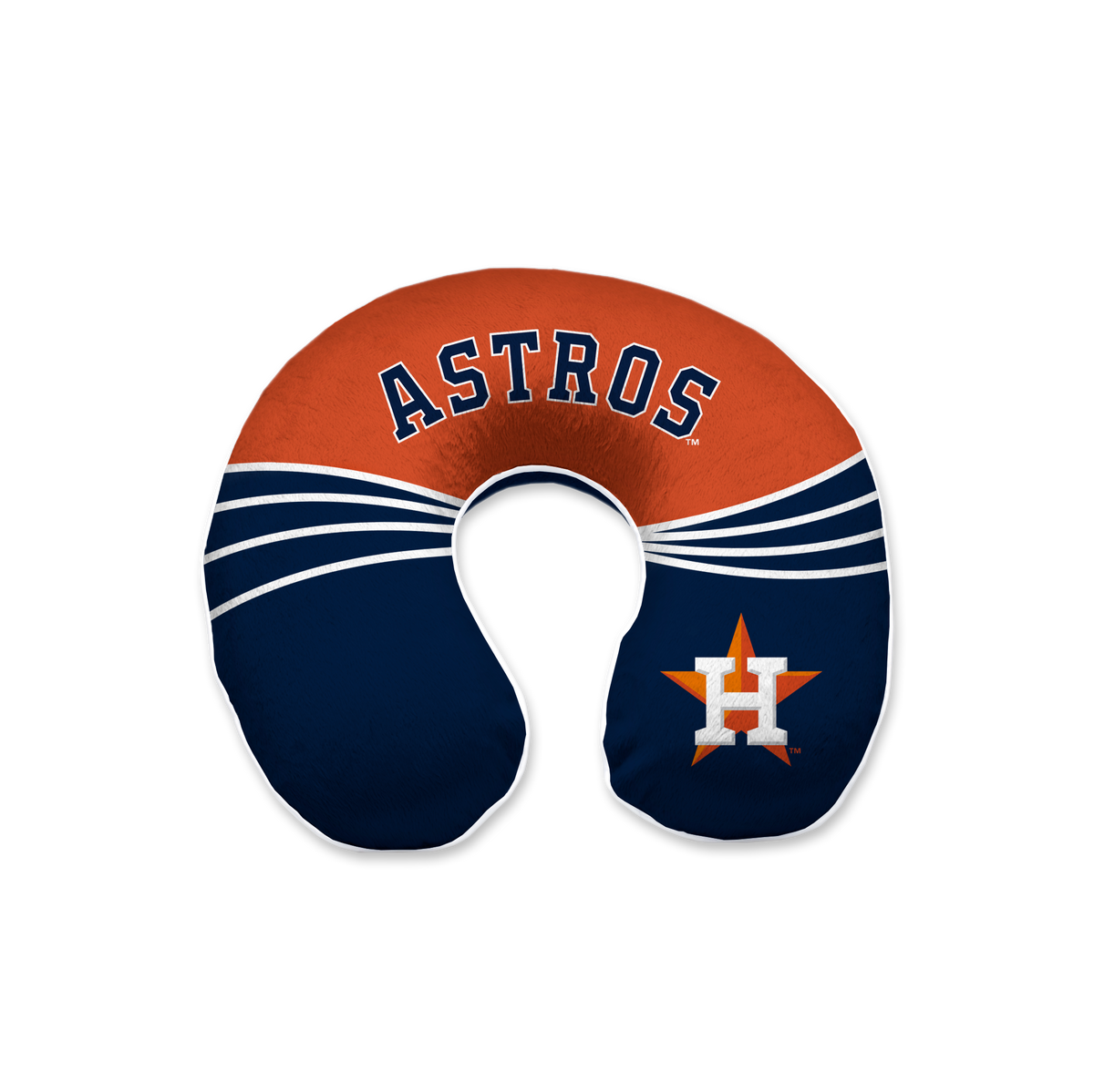 Houston Astros MLB Wave U-Neck Memory Foam Travel Pillow