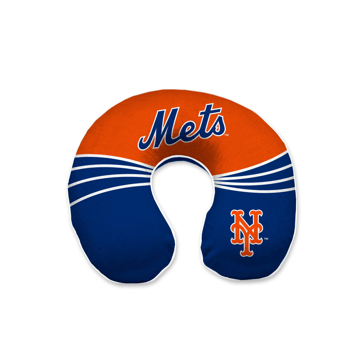 New York Mets MLB Wave U-Neck Memory Foam Travel Pillow