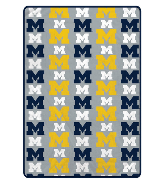 NCAA Repeating Logo Blanket