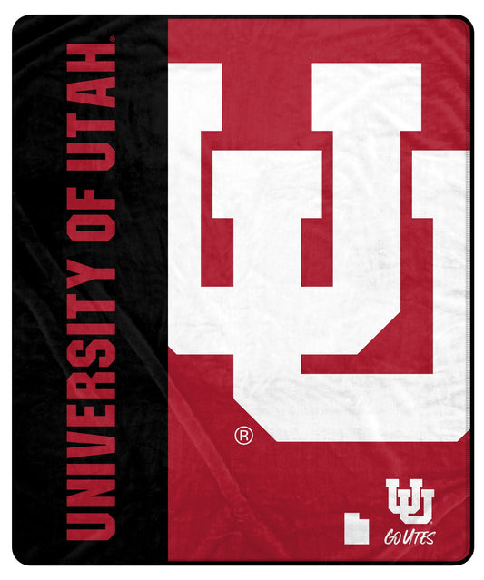 NCAA Side Bar Big Logo Blanket