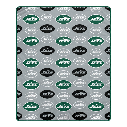 New York Jets NFL Team Signature Logo Throw 50x60