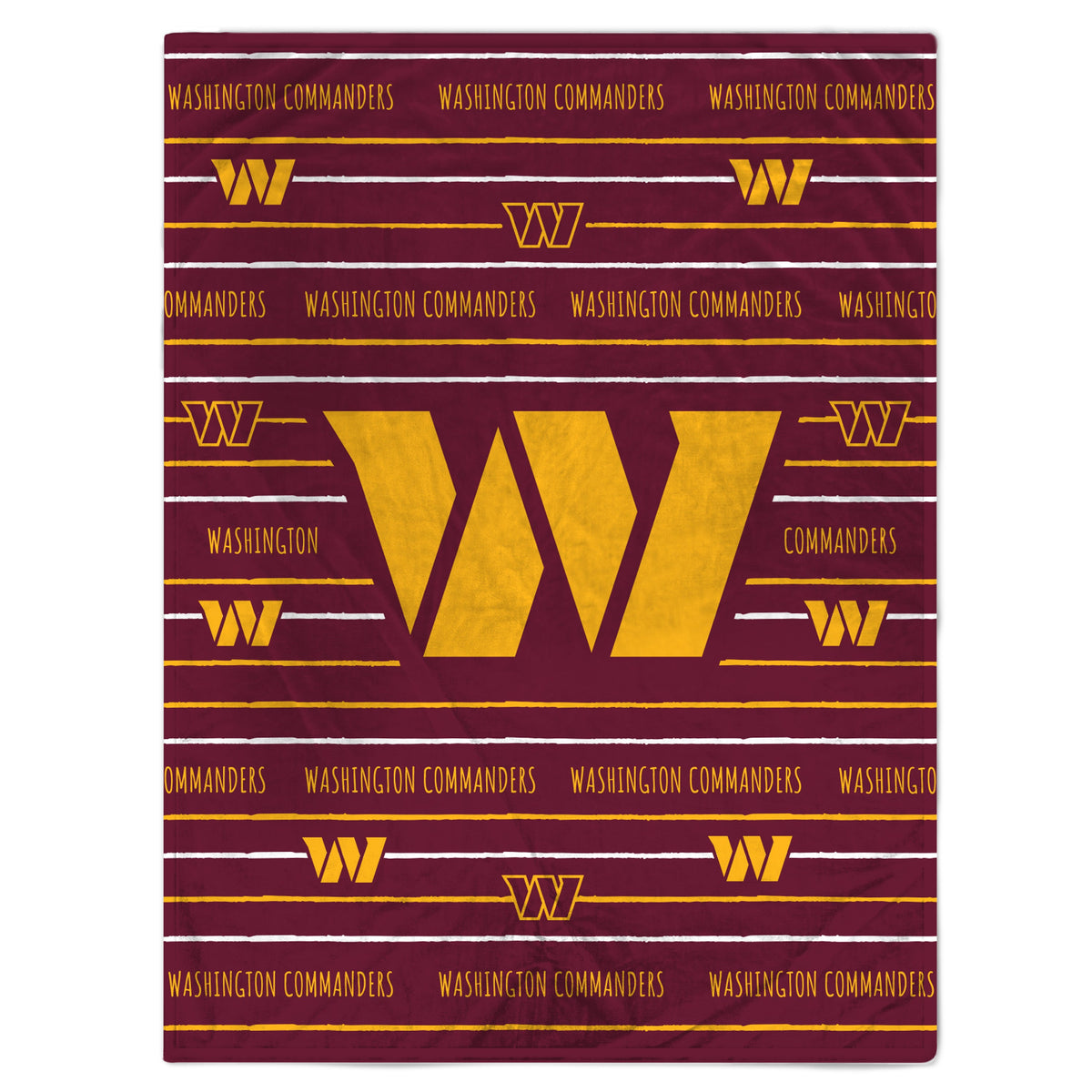 Washington Commanders NFL Team Center Stripe Logo Throw 50x60