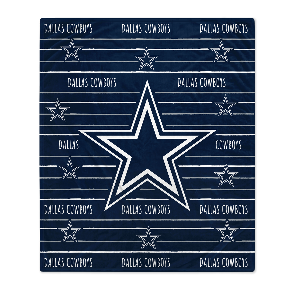 Dallas Cowboys NFL Team Center Stripe Logo Throw 50x60