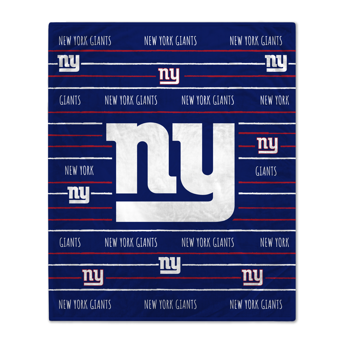 New York Giants NFL Team Center Stripe Logo Throw 50x60