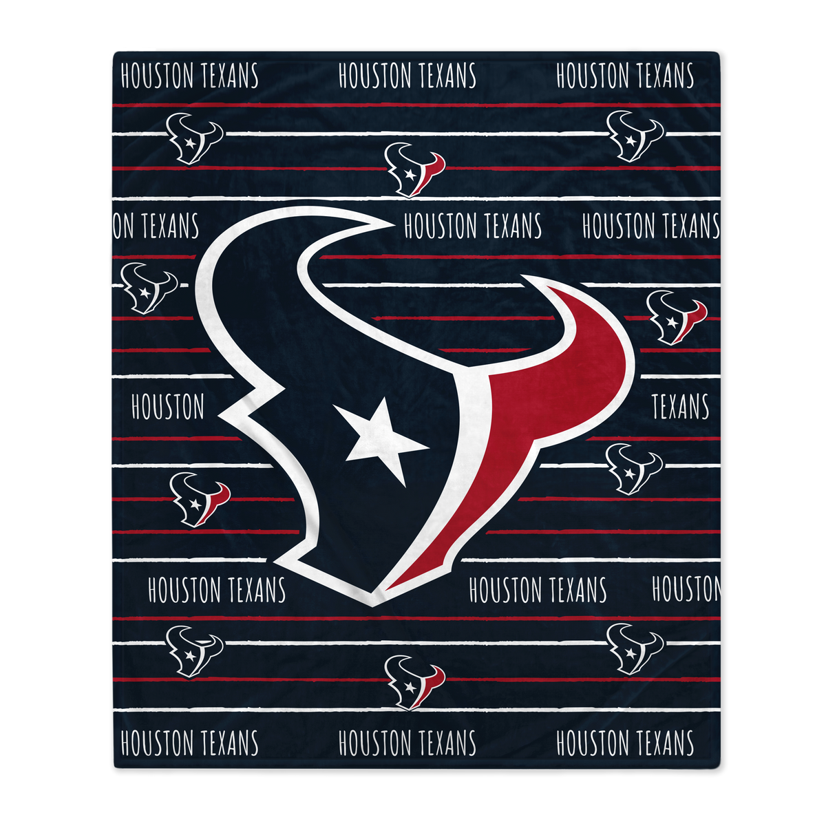 Houston Texans NFL Team Center Stripe Logo Throw 50x60