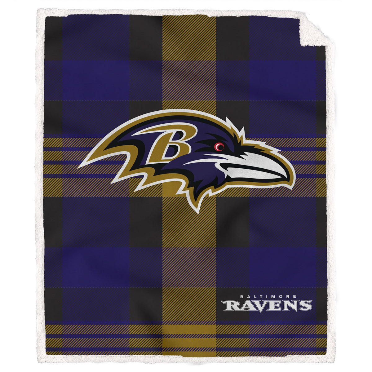 Baltimore Ravens NFL Team Classic Plaid Blanket 60x70