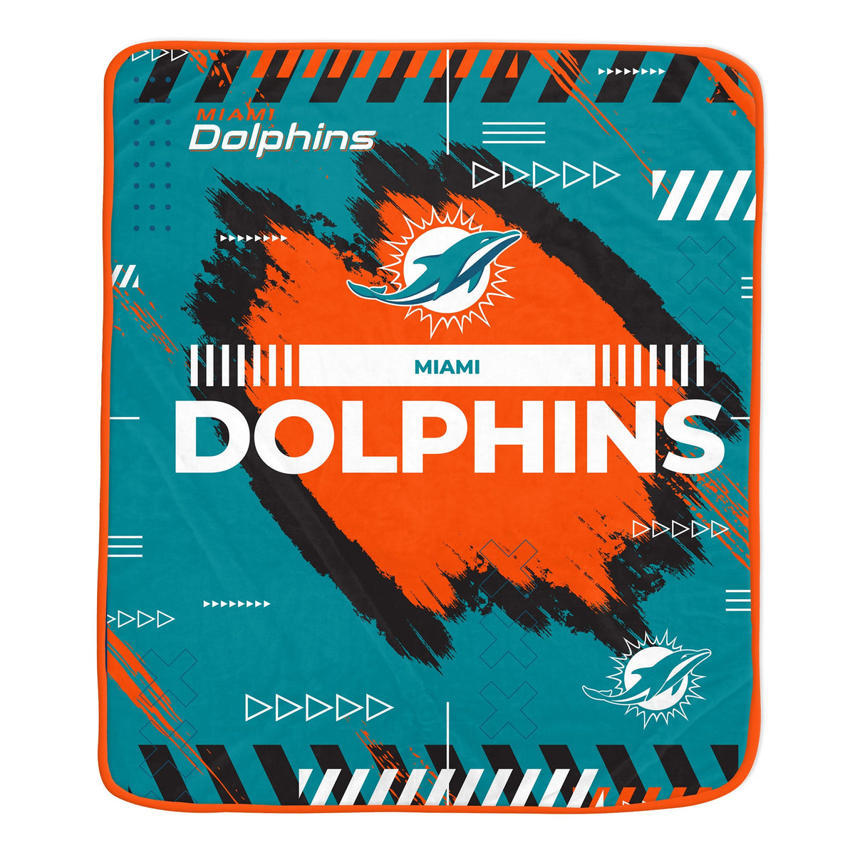 Miami Dolphins NFL Team Modern Logo Blanket 60x72