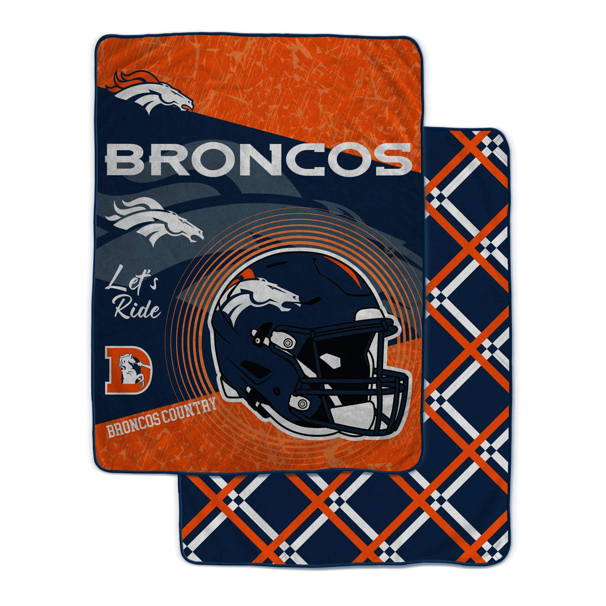 Denver Broncos NFL Team Helmet Fleece Blanket 60x80