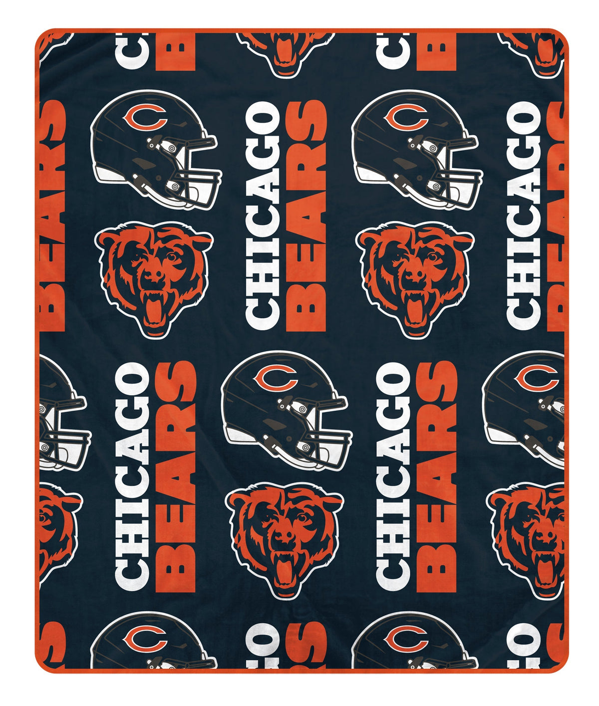 Chicago Bears NFL Team Classic Logo Allover Throw 50x60