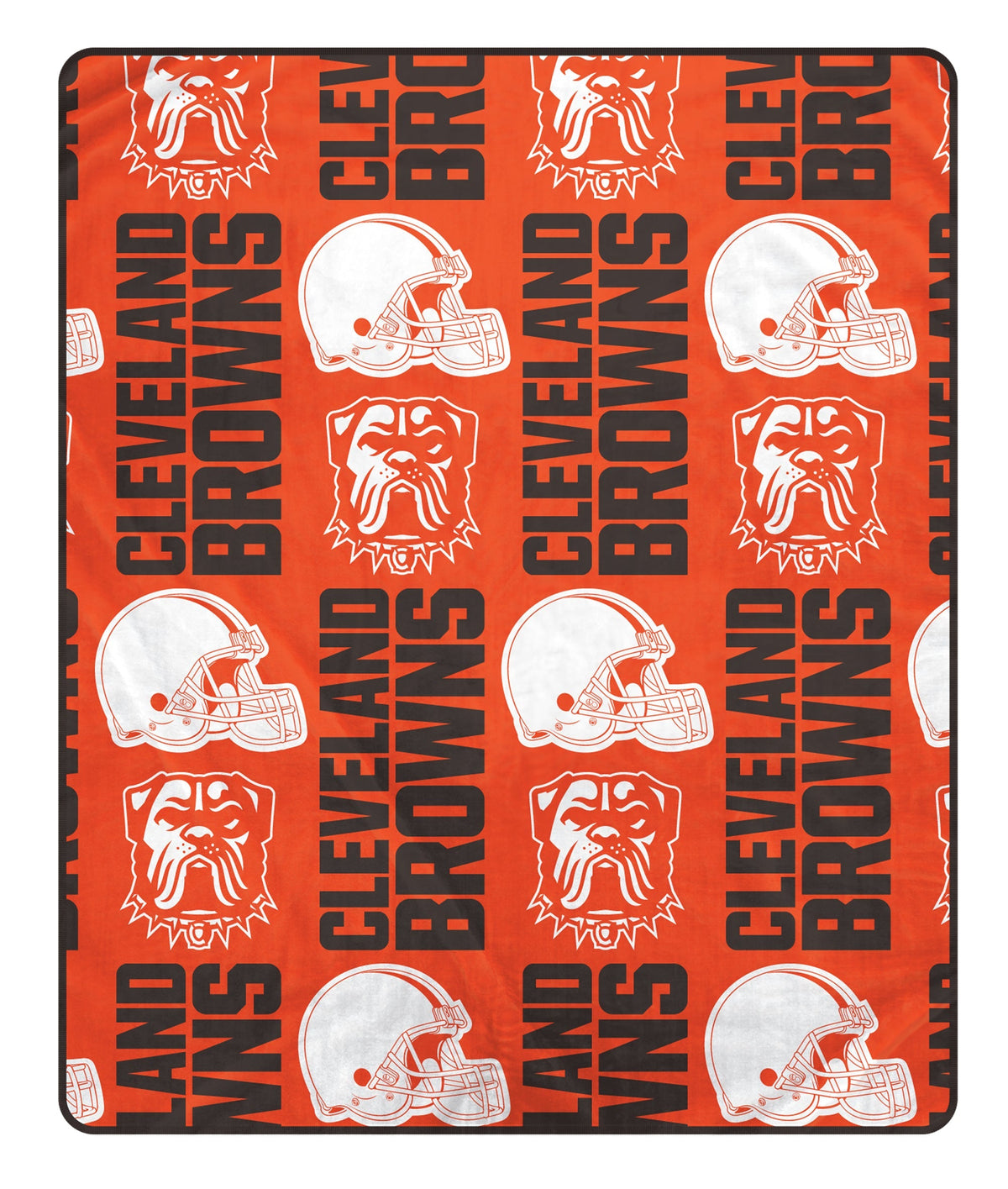 Cleveland Browns NFL Team Classic Logo Allover Throw 50x60
