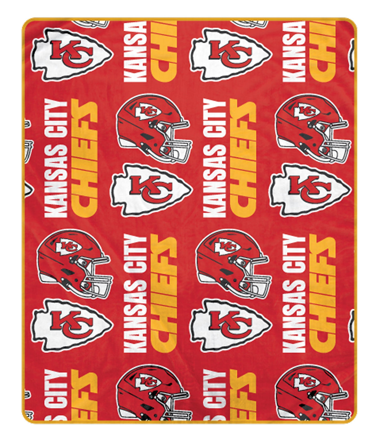 Kansas City Chiefs NFL Team Classic Logo Allover Throw 50x60