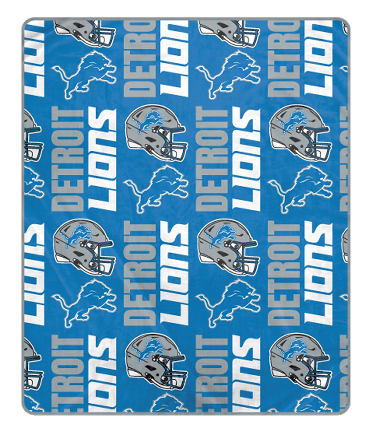 Detroit Lions NFL Team Classic Logo Allover Throw 50x60