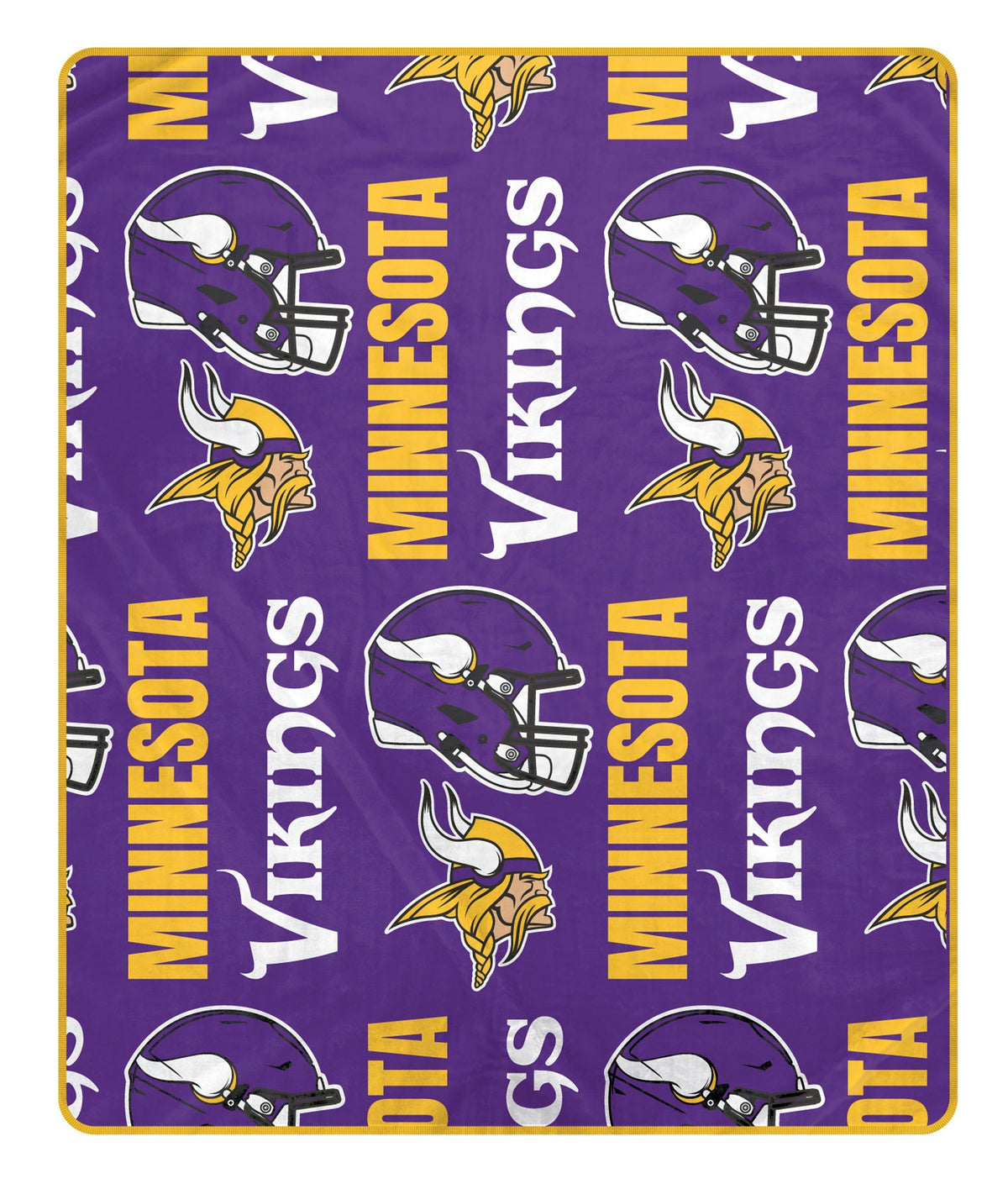 Minnesota Vikings NFL Team Classic Logo Allover Throw 50x60