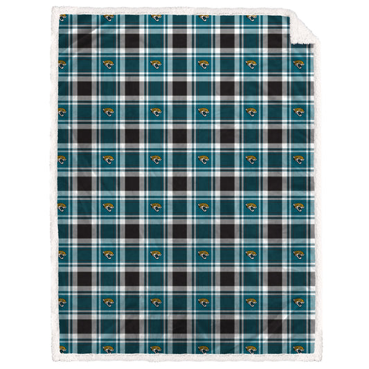 Tampa Bay Buccaneers NFL Team Sherpa Plaid Blanket 60x90