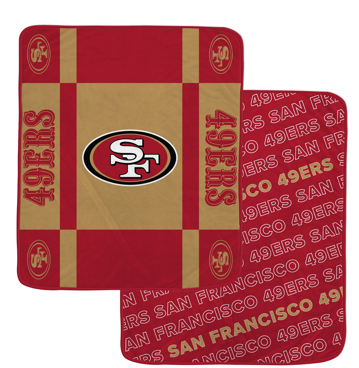San Francisco 49ers NFL Team Reversible Soft Blanket 60x70