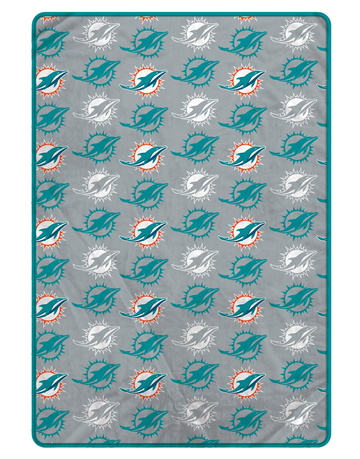 Miami Dolphins NFL Team Logomania XL Blanket 66x95